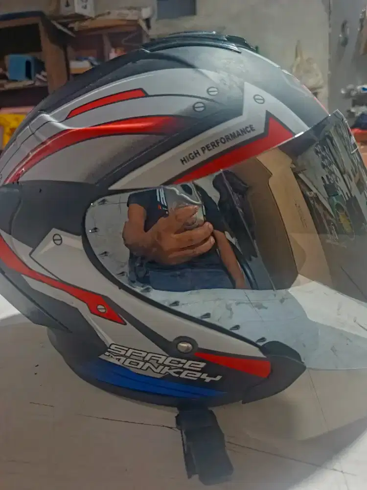 Jual Helm js armor motif space monkey