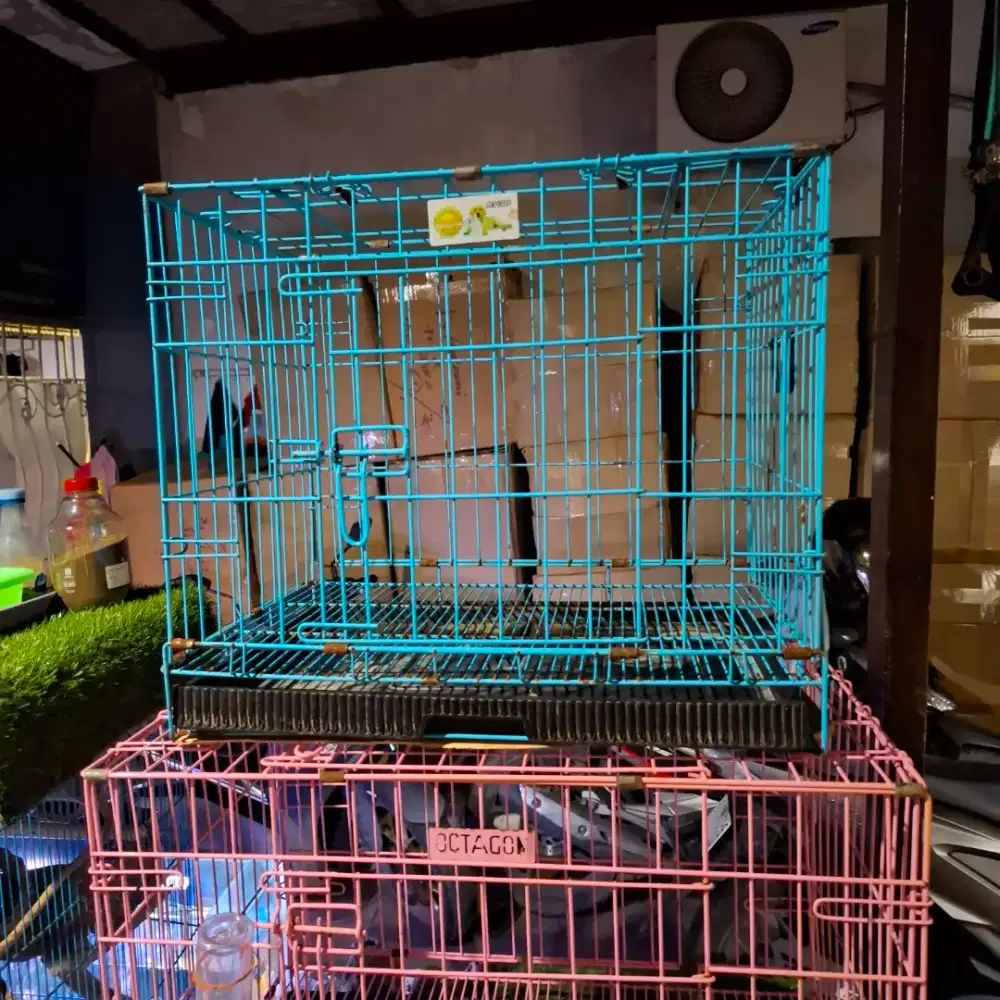 Kandang besi kucing anjing tebal siap pakai
