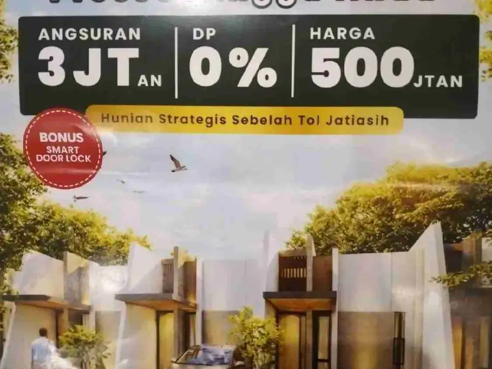 Dijual Rumah Baru Dalam Cluster di Jatiasih, 5 menit ke pintu tol Jatiasih