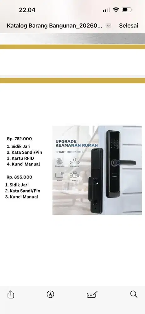 Smart Home Door Lock Termurah