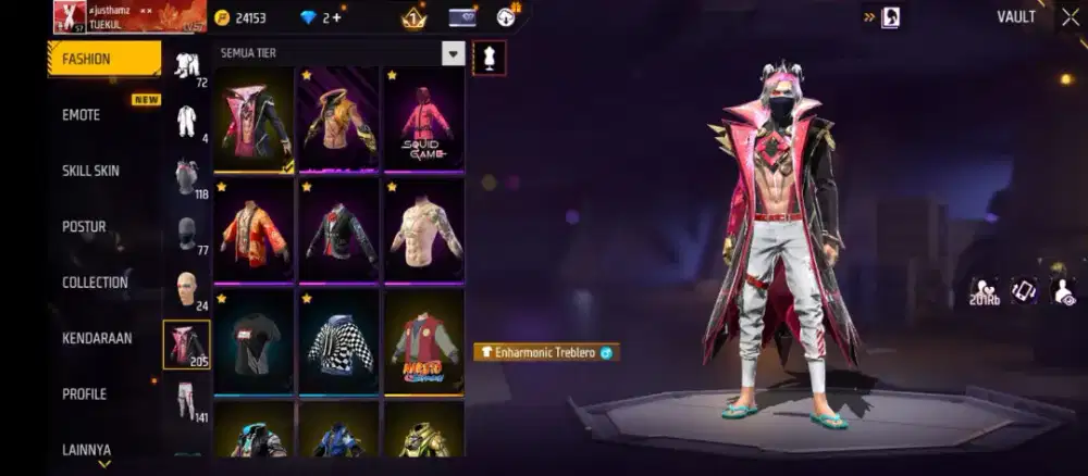 Akun free fire spek gagah