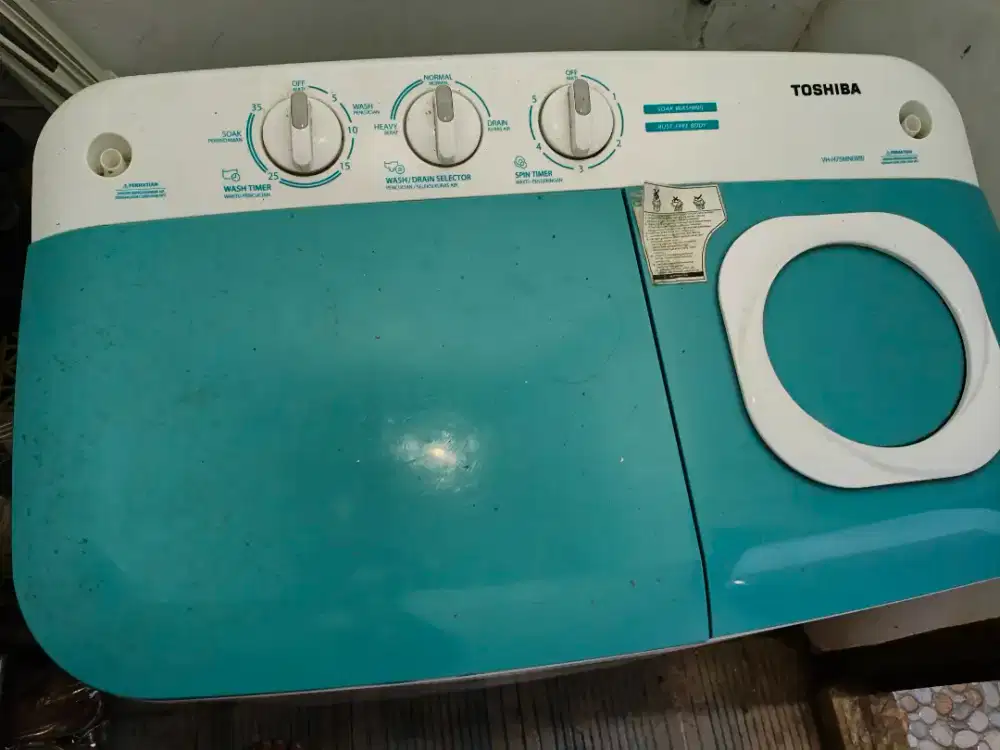 Mesin Cuci Toshiba 2 Tabung Kapasitas 6,5 Kg