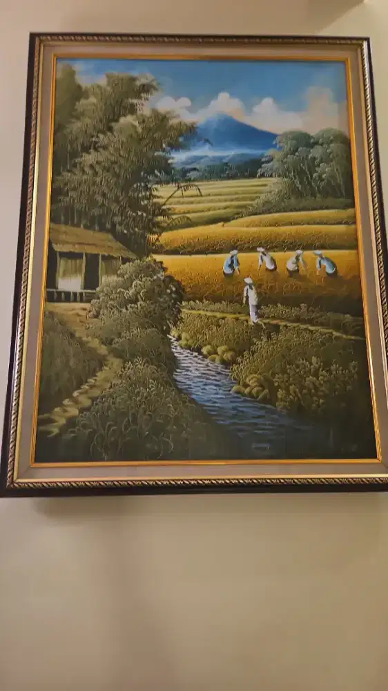 Lukisan Panen Padi Fengshui Bawa Hokky