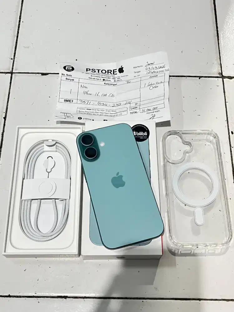 iPhone 16 128gb teal baru unboxing