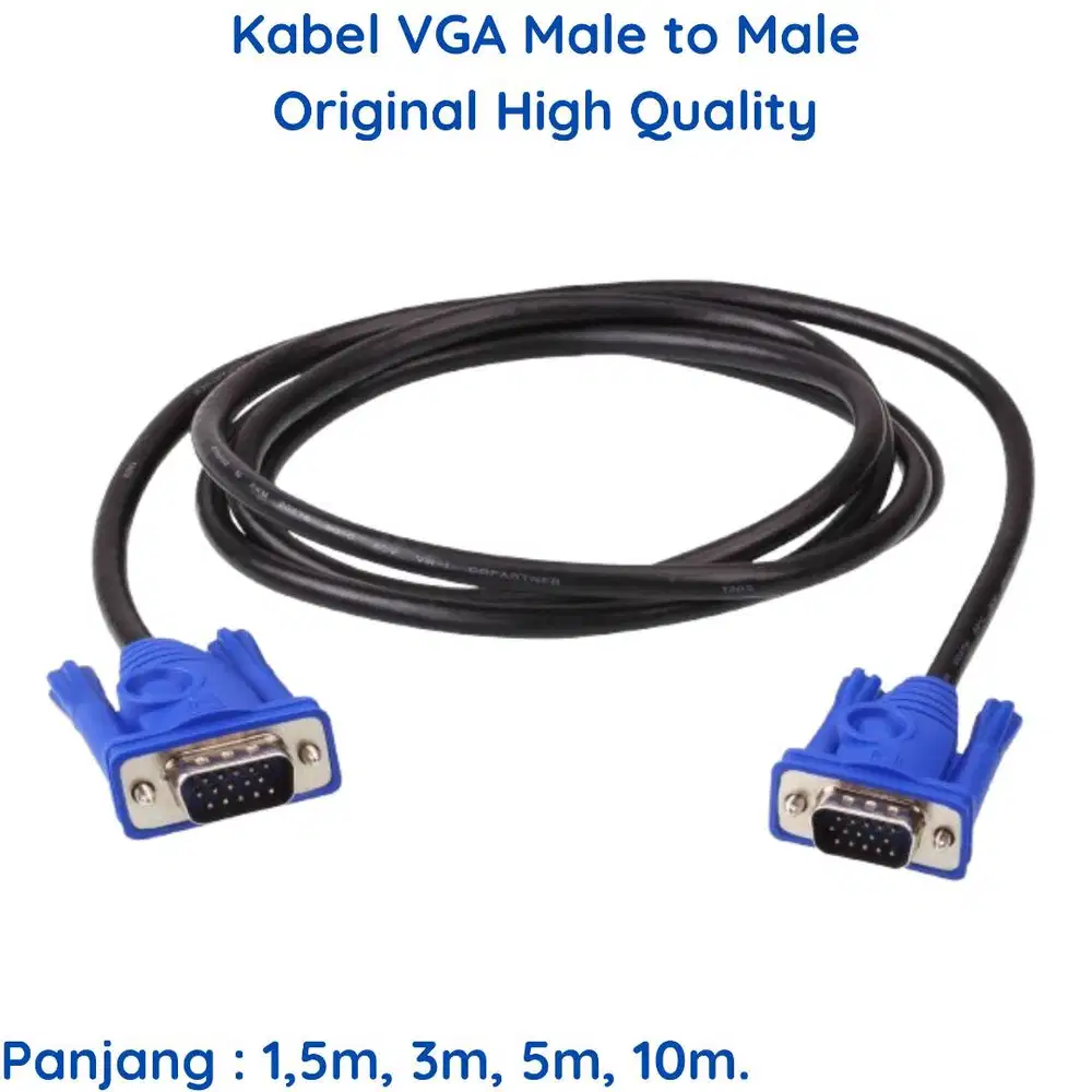 Kabel VGA Male to Male High Quality 15 pin Cable LED LCD PC Digital TV