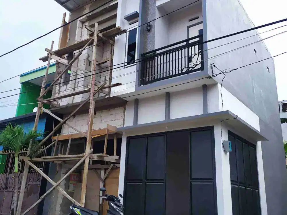 ruko baru bangun di jual murah nol jalan aspal kampung