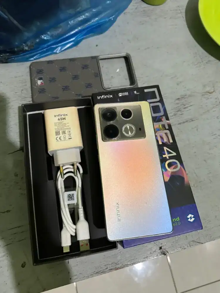 JUAL HP INFINIX NOTE 40 FULLSET SECOND LIKE NEW RAM 16/256
