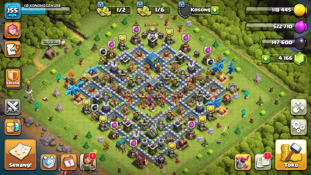 Akun COC TH 12 & 10 MAXXX