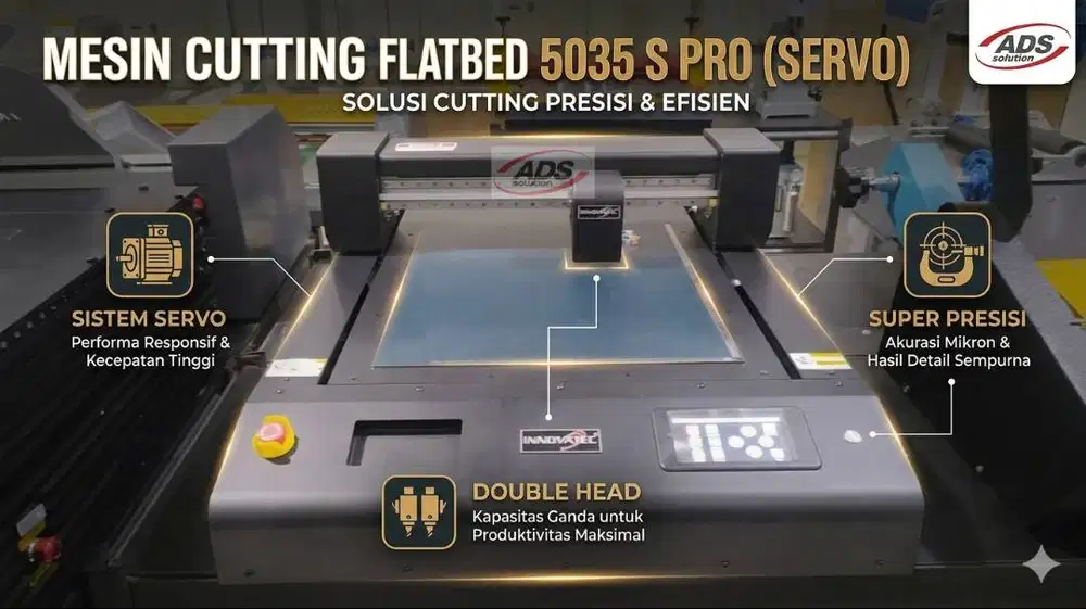 MESIN CUTTING FLATBED 5035 PRO S (SERVO) DOUBLE HEAD