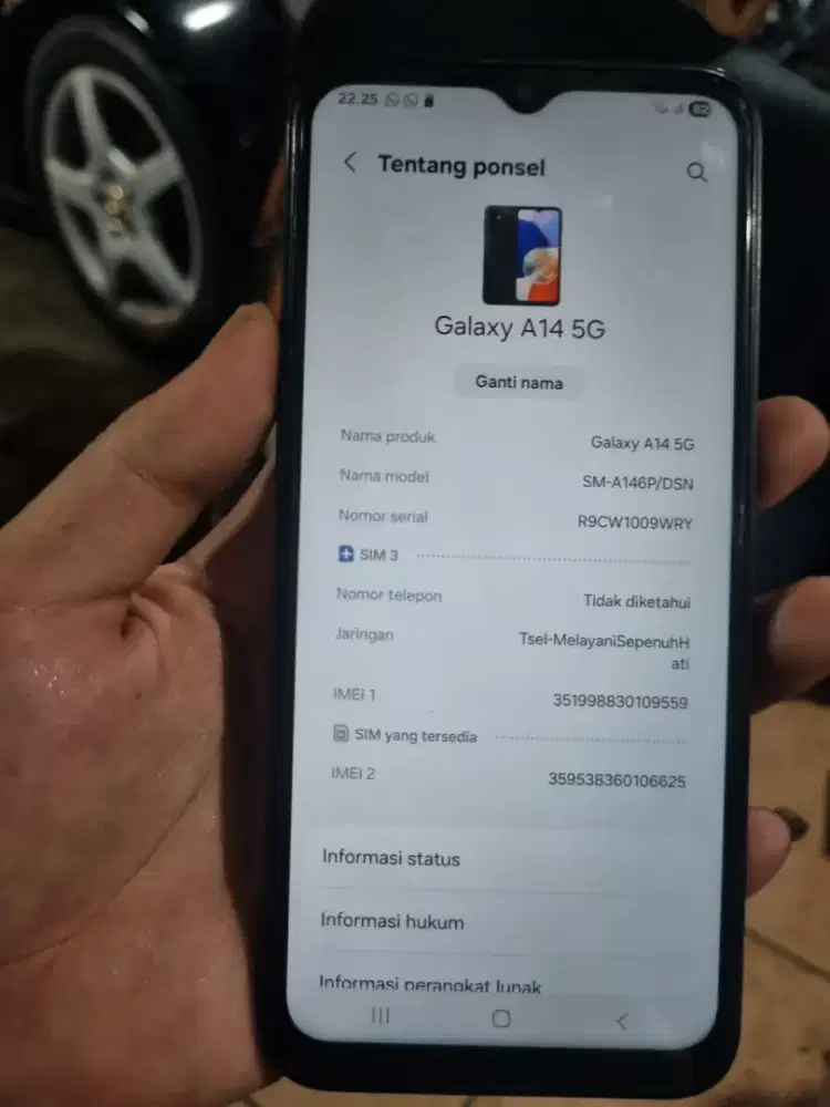 SAMSUNG A14 5G 6/128 HP CASAN 95% MULUS