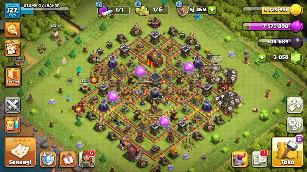 Akun COC TH 10 MAXXX