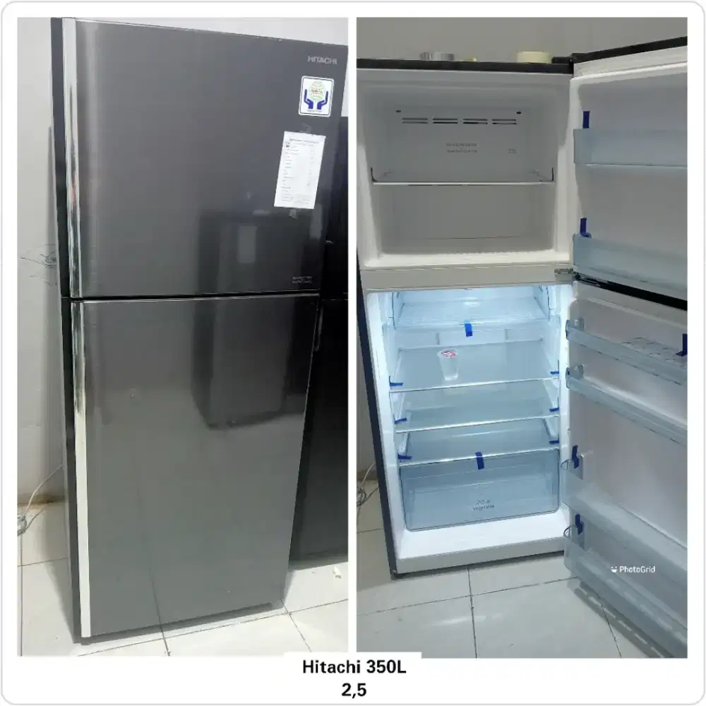 Kulkas 2 pintu Besar 350L Hitachi