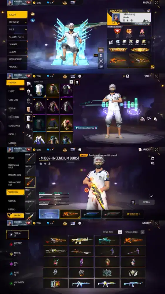 Jual akun ff murah meriah yg minat lansung inbok