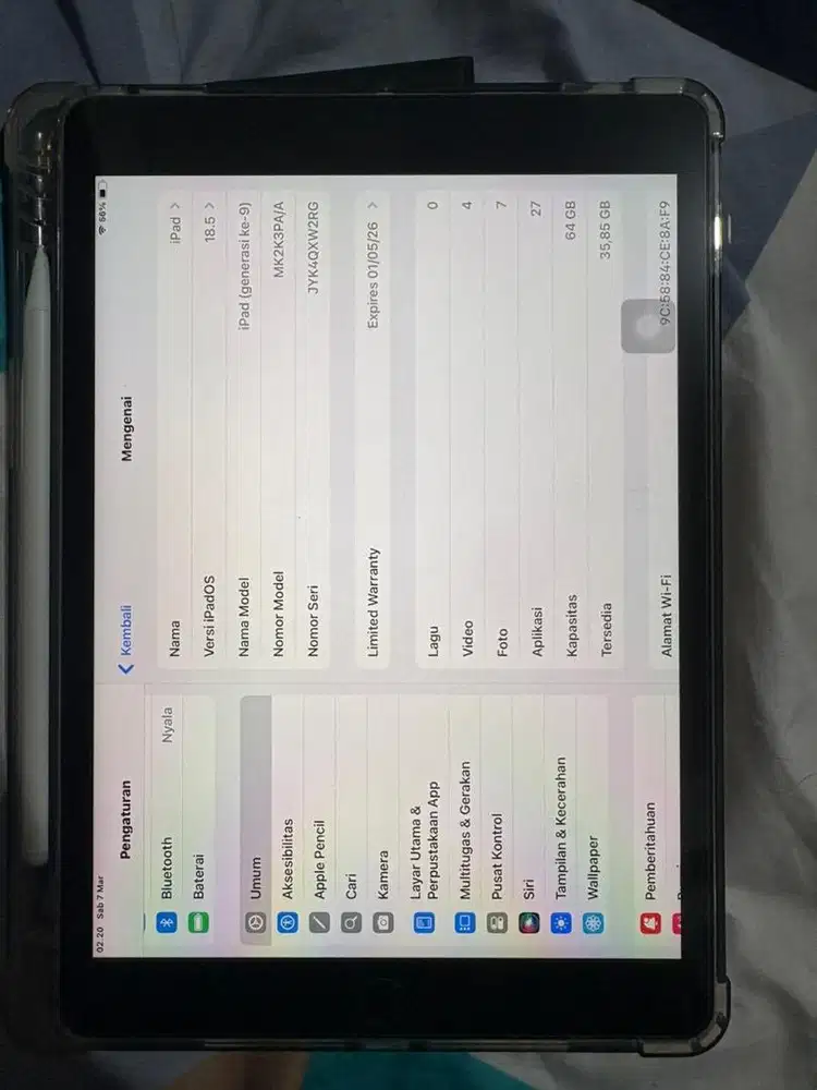 Ibox ex ibox Ipad Gen 9 / ipad 9 64gb second like new