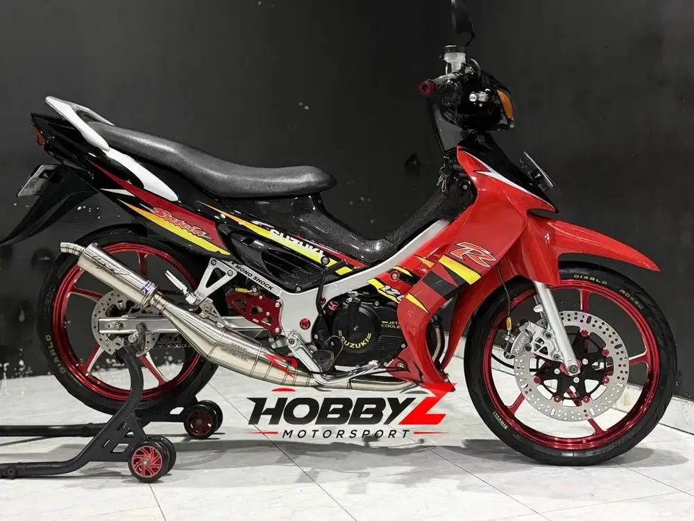Suzuki satria hiu 120R Lscm merah hitam modif ninja hedon 2004,mantap