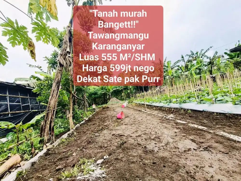 Tanah murah Tawangmangu Karanganyar
