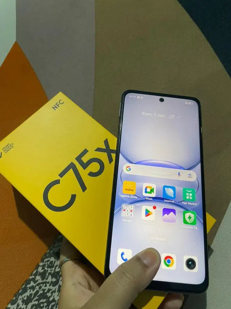 Realme C75x 8/128 suport nfc fullset pemakaian 3 minggu