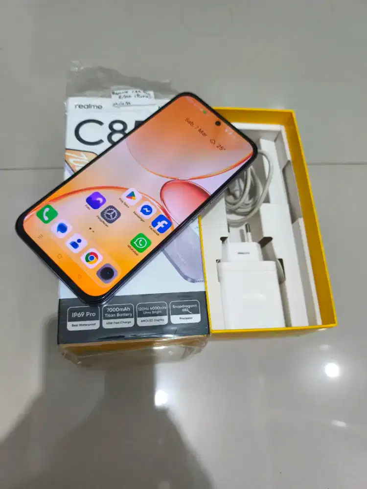 Realme C85 pro baterai 7000mah ram 8/256 fullset
