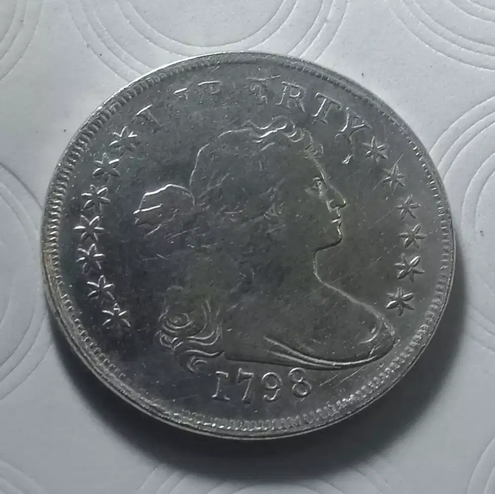 Koin Langka 179x DRAPED BUST DOLLAR USA AMERIKA 4 CM