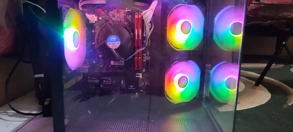 PC Full Set No VGA siap pakai, cocok untuk gaming ringan