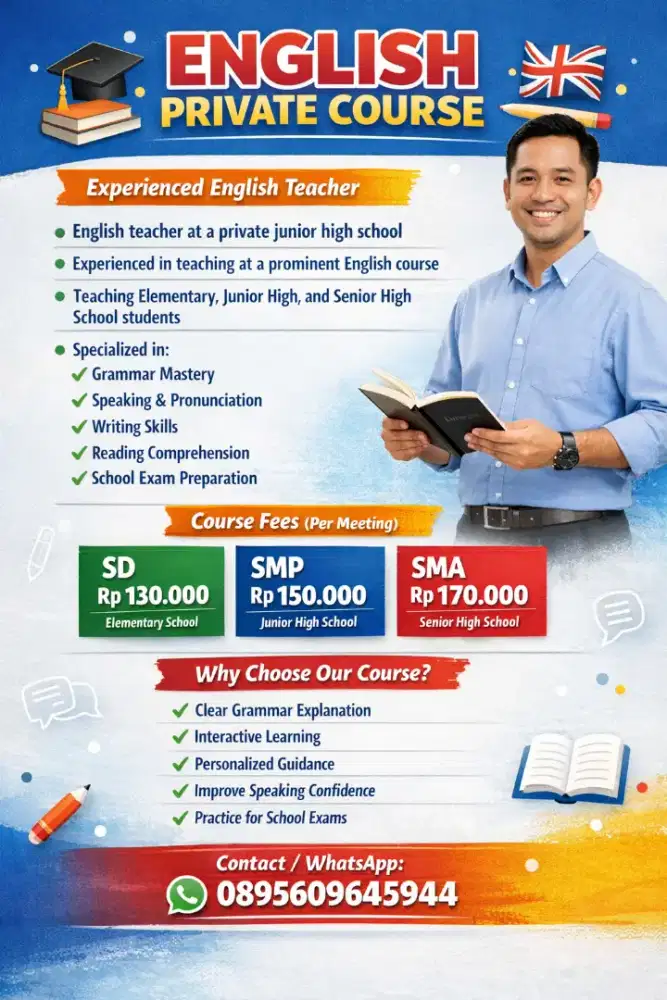 Les Privat English Datang ke Rumah