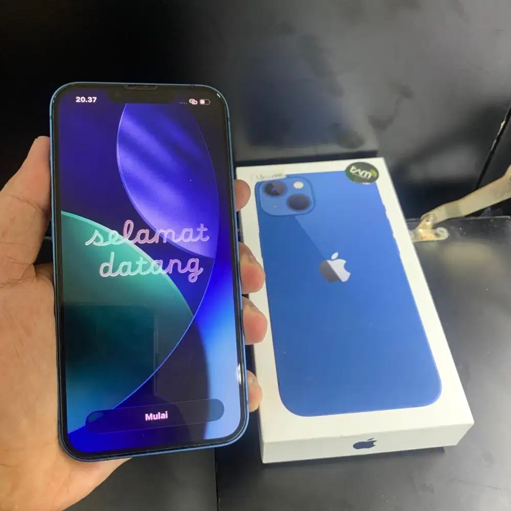JUAL Iphone 13 128 GB Resmi iBox BH 85% Fullset Original No minus