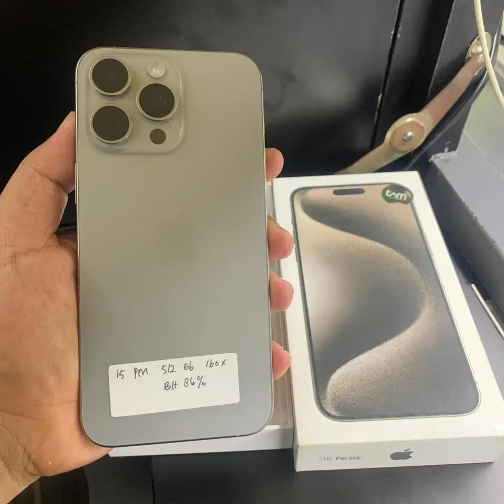 JUAL Iphone 15 Promax 512 GB Resmi iBox Natural Titanium Original