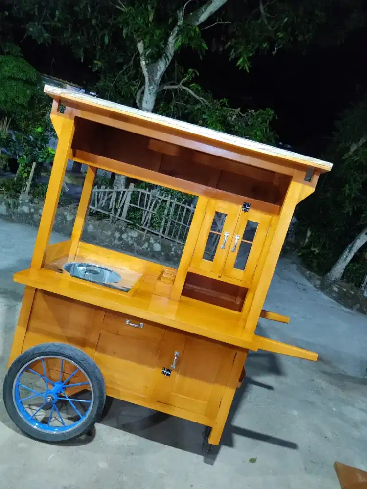Jual gerobak angkringan, bakso, mieso, sate, dll.