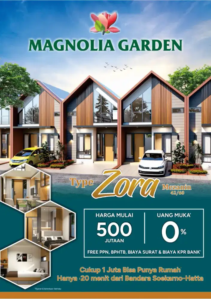Rumah mewah dan murah 2 lantai bata merah Tangerang Magnolia garden