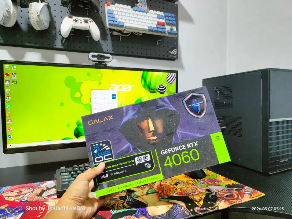 CPU KANTORAN i7 12700F VGA RTX 4060 8GB RAM 24GB PC OFFICE ACER WIFI