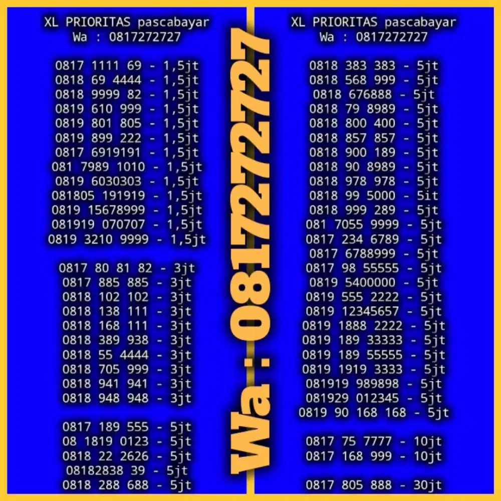 CANTIK KOLEKSI XL PRIORITAS PASCABAYAR