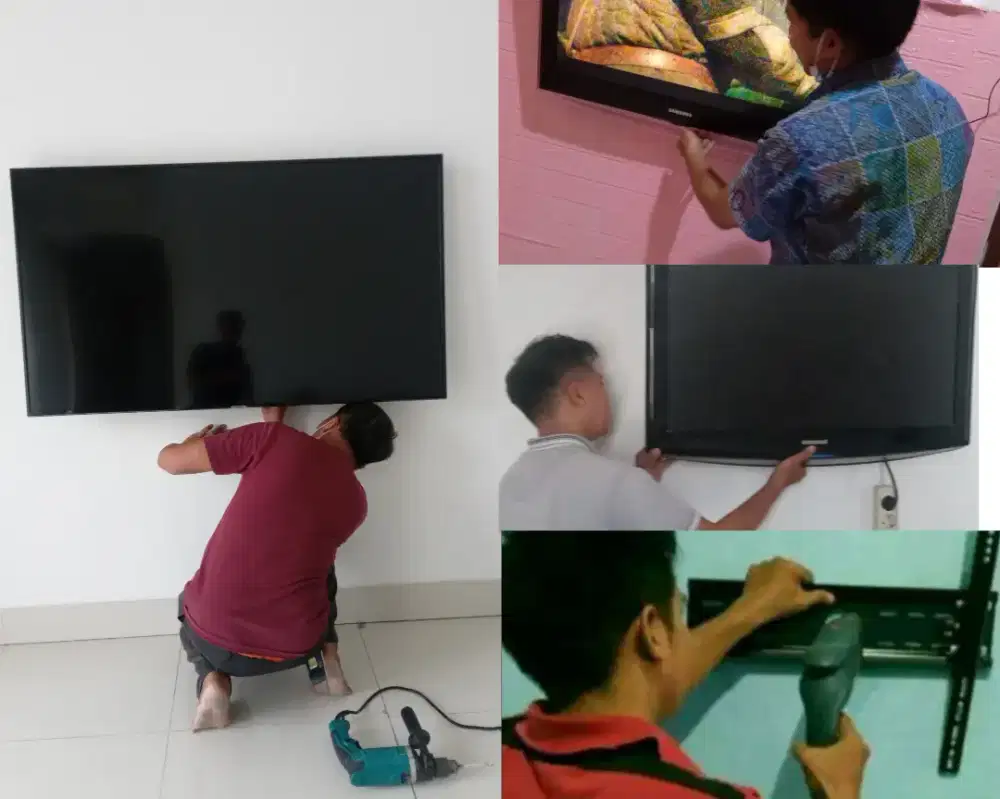 Braket +pasang atau jasa pasang terima rapih breket bracket led tv