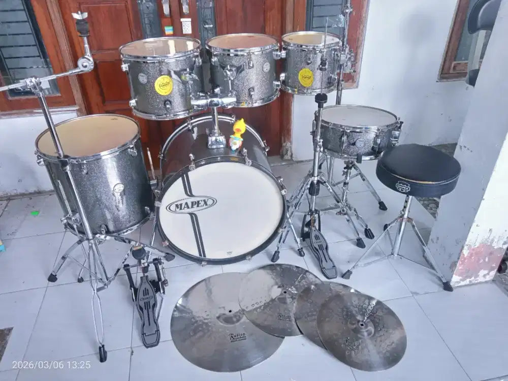 Drum mapex horizon 6pcs + cymbal set