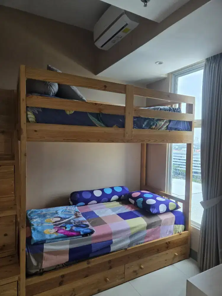 Di jual tempat tidur susun kayu jati