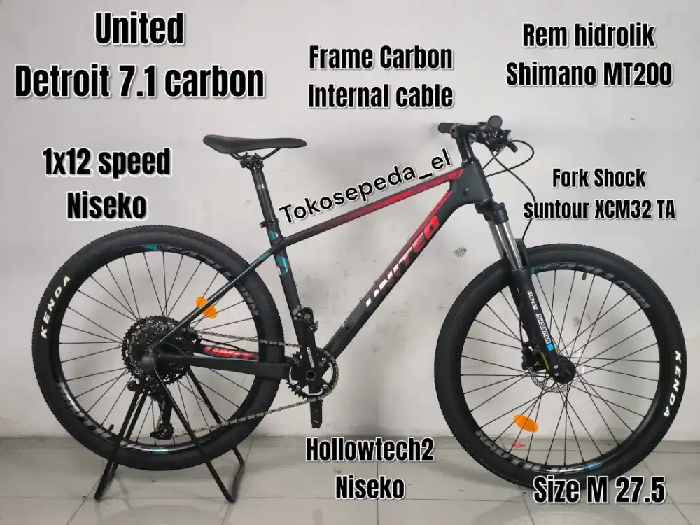 Mtb united detroit 7.1 carbon terbaru ringan