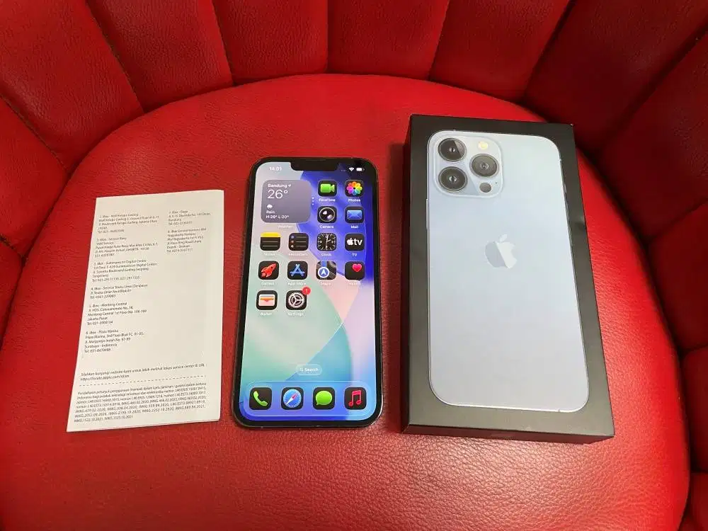 iPhone 13 Pro 256gb Sierra Blue iBox PA/A Mulus Like New Fullset ORI