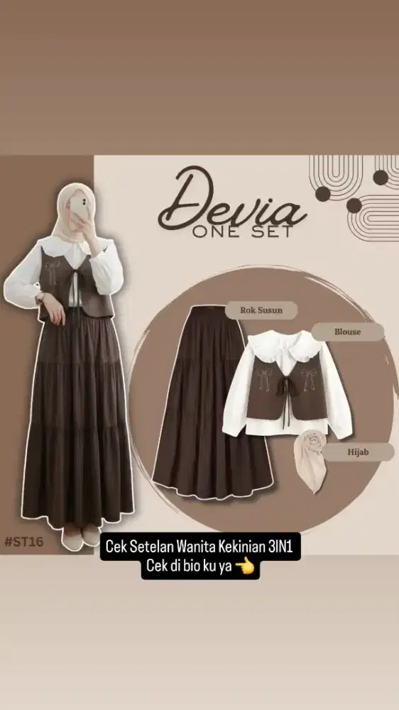 Setelan Wanita Kekinian 3IN1