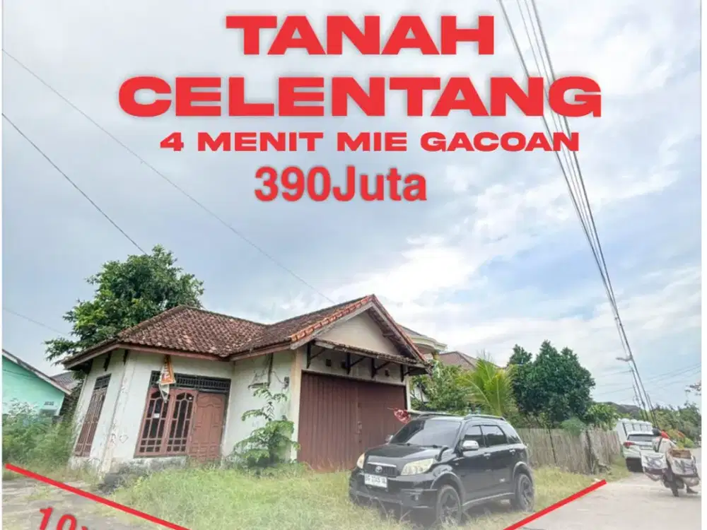 Tanah Strategis Celentang 200 m² – 4 Menit ke Mie Gacoan