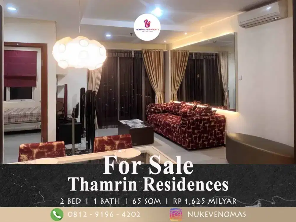 Jual Apartemen Thamrin Residence 2 Kamar Tidur View Utara