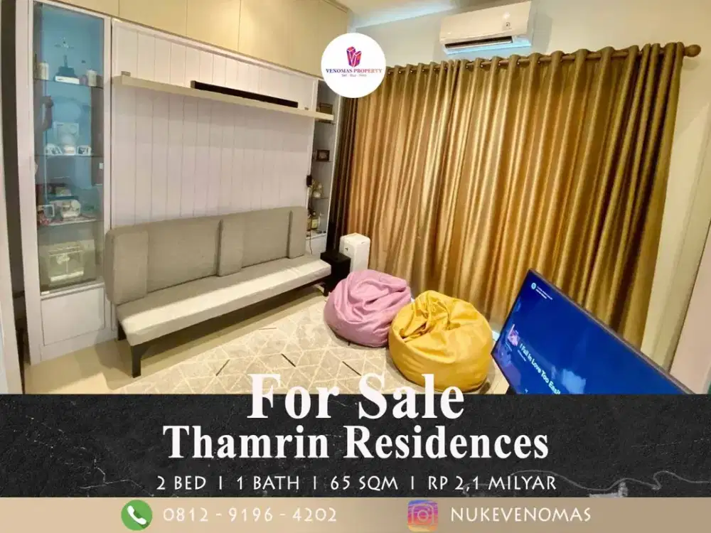 Jual Apartemen Thamrin Residence 2 Kamar Tidur View Barat-Pool