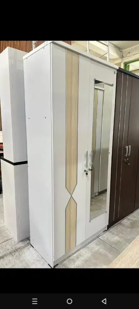 Lemari pakaian 2 pintu tebal & kokoh merk Olympic