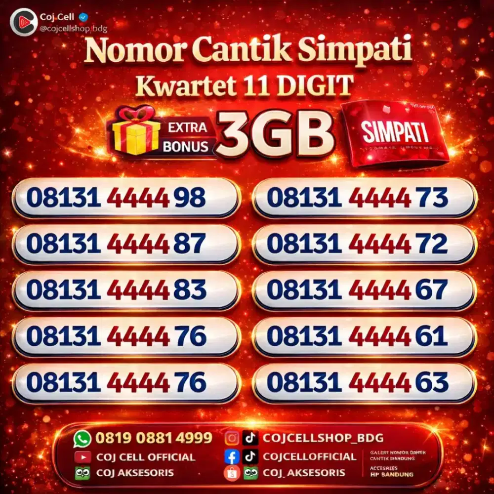 NOMOR CANTIK TELKOMSEL 11 DIGIT