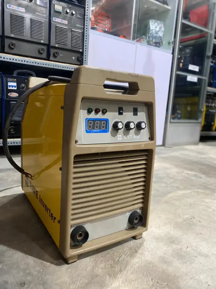 MESIN LAS BEKAS MMA 400A TIME 3 PHASE SECOND LISTRIK INVERTER DC IGBT