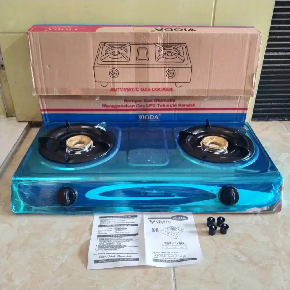 Kompor Gas 2 Tungku Stainless Vioda