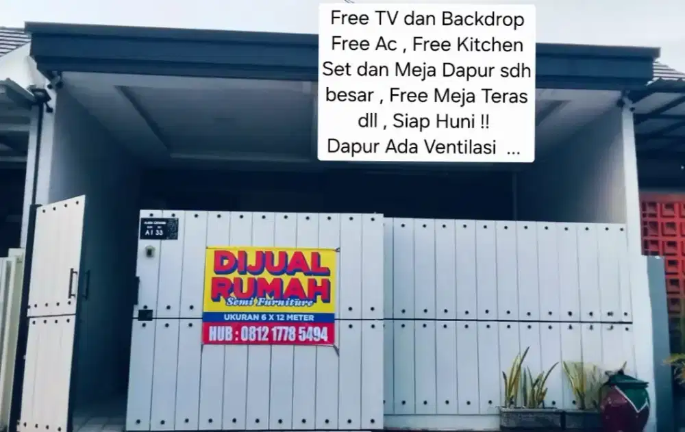Rumah Cantik  Siap Huni Semi Funiture