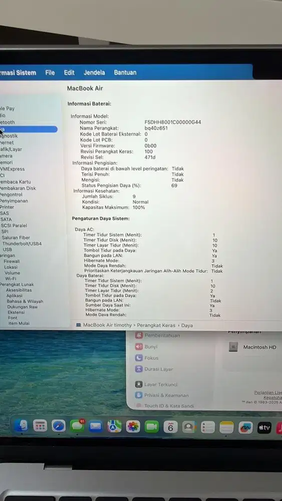 Macbook air 13 m4 like new