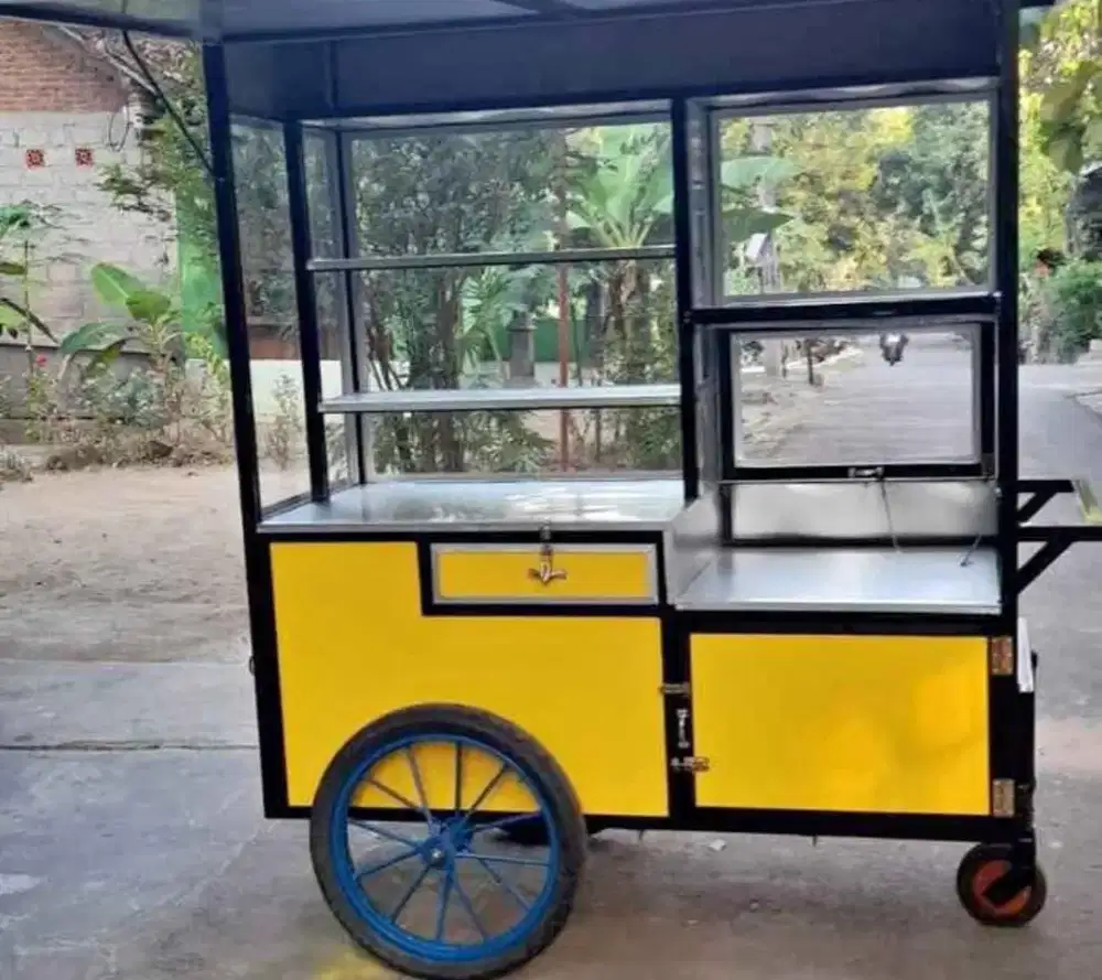 Jual gerobak besi dan kayu murah (COD)