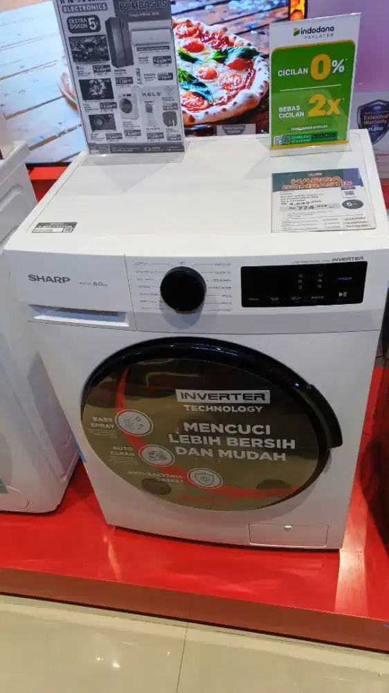 Mesin cuci sharp 8KG front loading