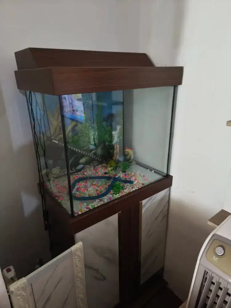 Di jual Aquarium bekas rasa baru,pemakaian 1 bulan