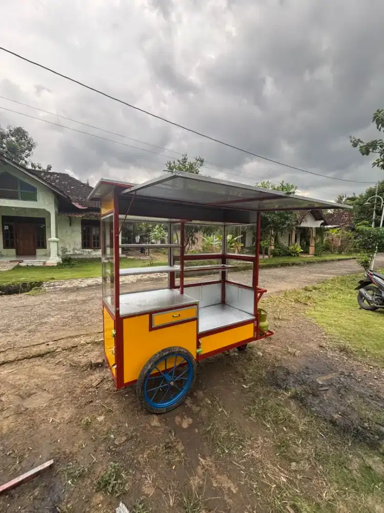 Jual gerobak besi dan kayu murah (COD)